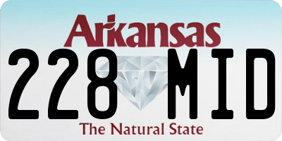 AR license plate 228MID
