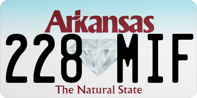 AR license plate 228MIF
