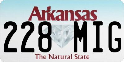 AR license plate 228MIG