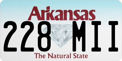 AR license plate 228MII