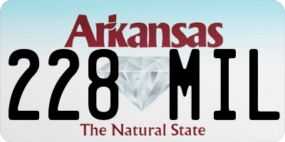 AR license plate 228MIL