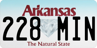 AR license plate 228MIN