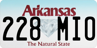 AR license plate 228MIO