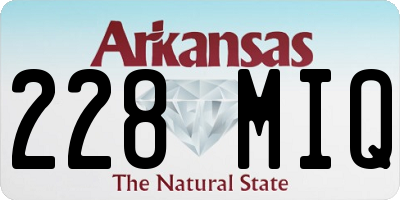 AR license plate 228MIQ