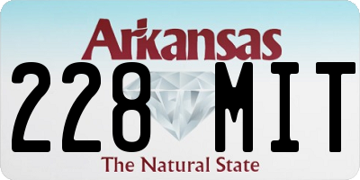AR license plate 228MIT