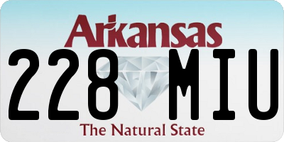 AR license plate 228MIU