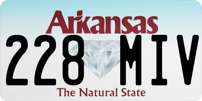 AR license plate 228MIV