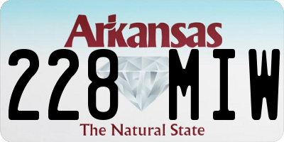AR license plate 228MIW