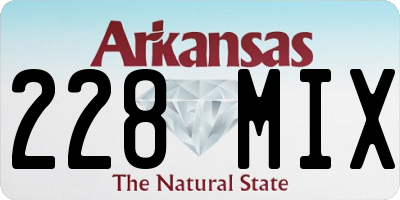 AR license plate 228MIX