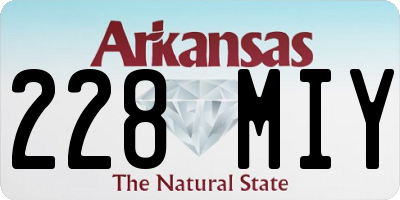 AR license plate 228MIY