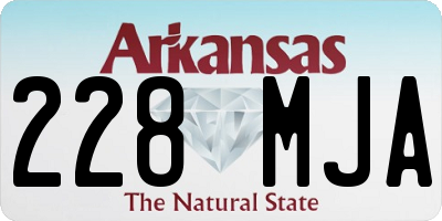 AR license plate 228MJA