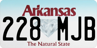 AR license plate 228MJB