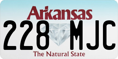 AR license plate 228MJC