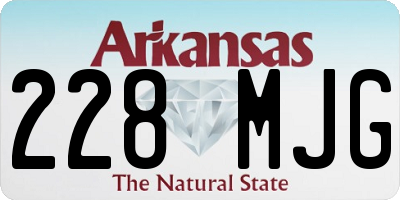 AR license plate 228MJG