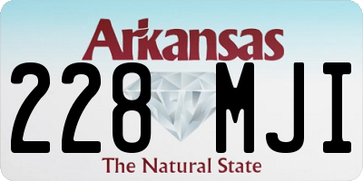 AR license plate 228MJI