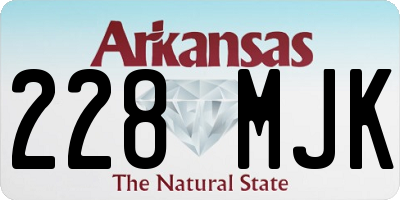 AR license plate 228MJK