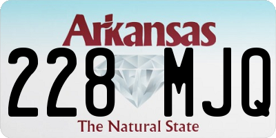 AR license plate 228MJQ