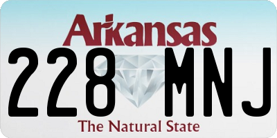 AR license plate 228MNJ