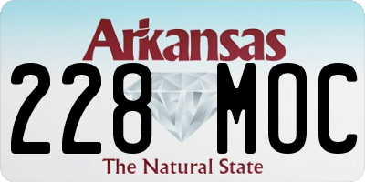 AR license plate 228MOC