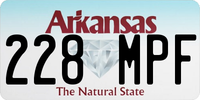 AR license plate 228MPF