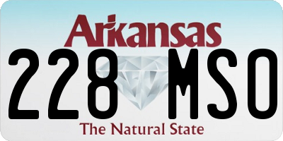 AR license plate 228MSO