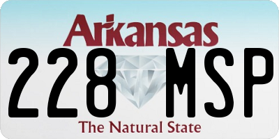 AR license plate 228MSP