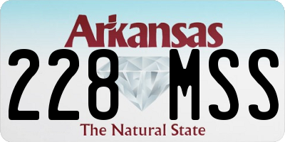 AR license plate 228MSS