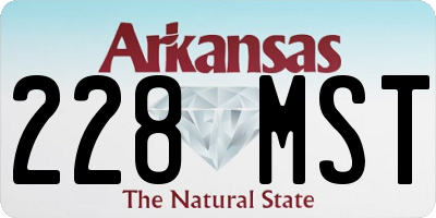AR license plate 228MST