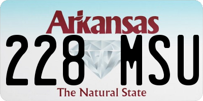 AR license plate 228MSU