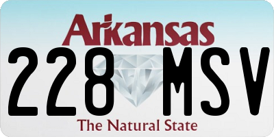 AR license plate 228MSV