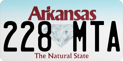 AR license plate 228MTA