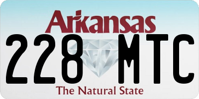AR license plate 228MTC