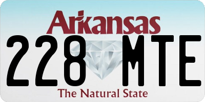 AR license plate 228MTE