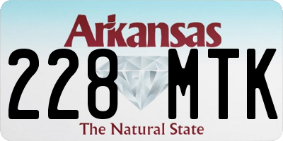 AR license plate 228MTK