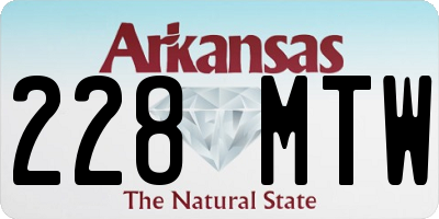 AR license plate 228MTW
