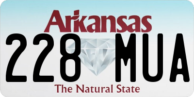 AR license plate 228MUA