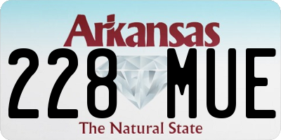 AR license plate 228MUE