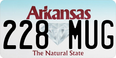 AR license plate 228MUG