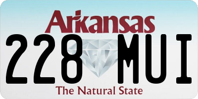 AR license plate 228MUI