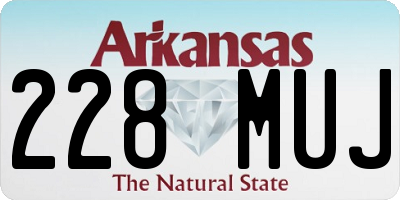 AR license plate 228MUJ