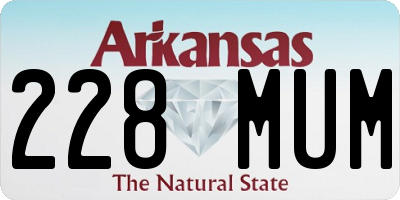 AR license plate 228MUM