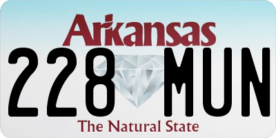 AR license plate 228MUN