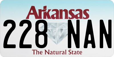 AR license plate 228NAN