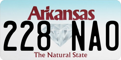 AR license plate 228NAO