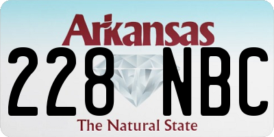 AR license plate 228NBC
