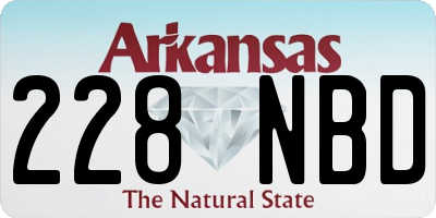 AR license plate 228NBD