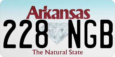 AR license plate 228NGB