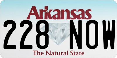 AR license plate 228NOW