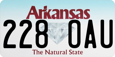 AR license plate 228OAU
