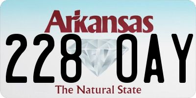 AR license plate 228OAY
